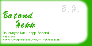 botond hepp business card